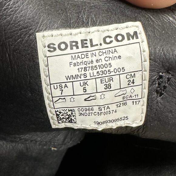 Sorel After Hours Leather Booties Grey Black Buckle Closure Women's Size 7 NWOB - Picture 5 of 6